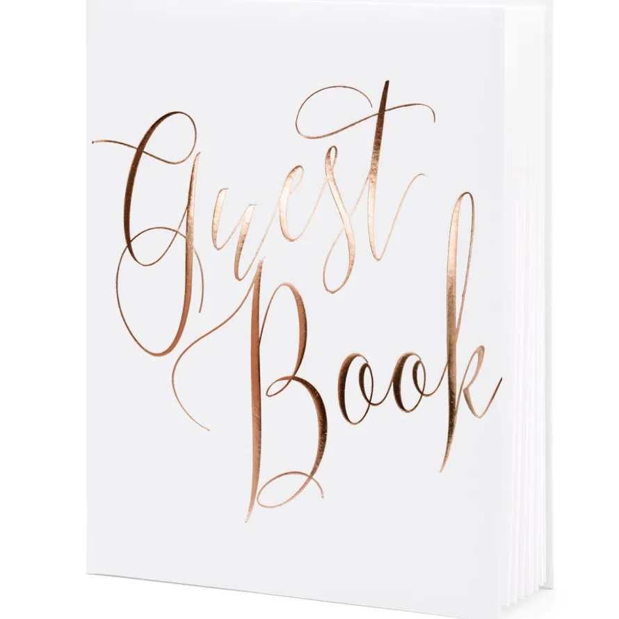 Księga gości GUEST BOOK rose gold