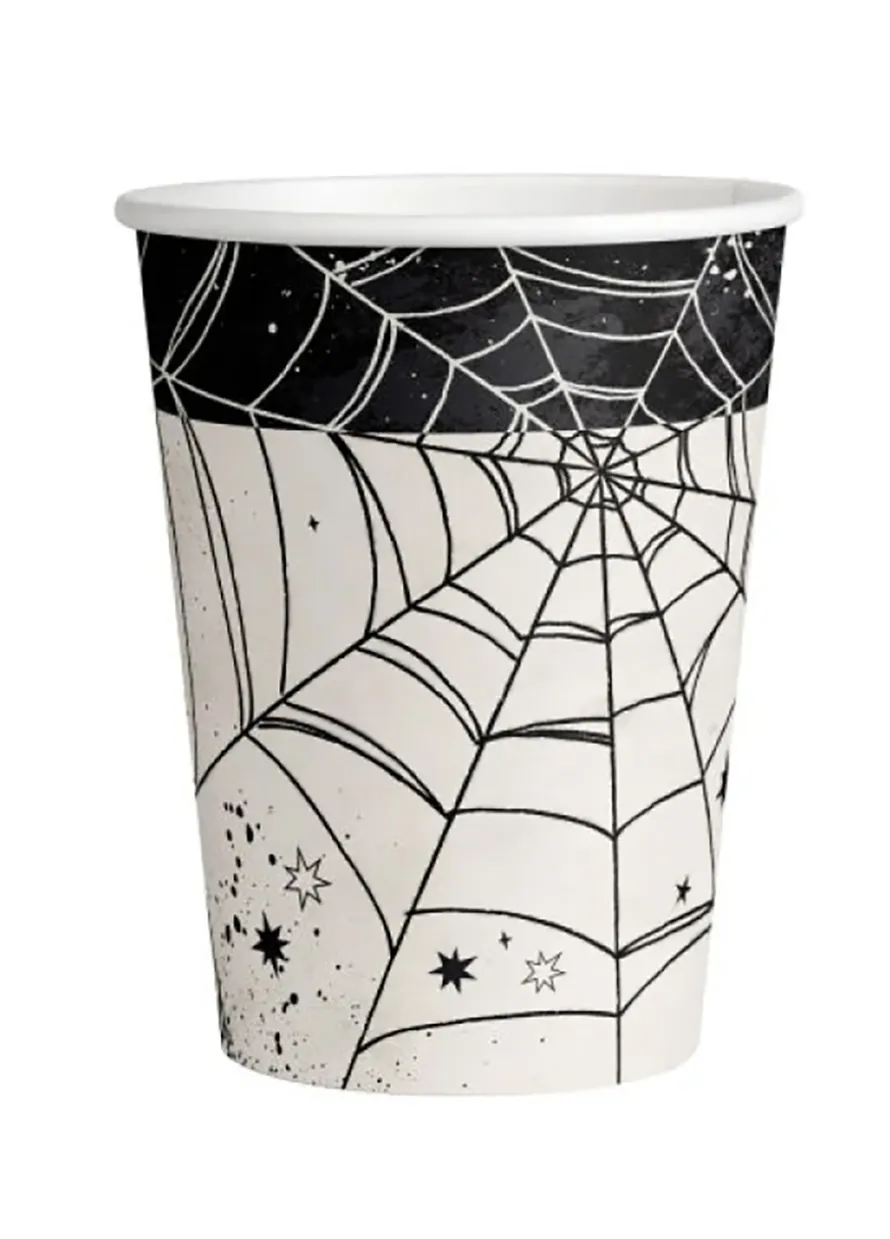 Kubeczki na Halloween PAJĘCZYNA (8 szt.)
