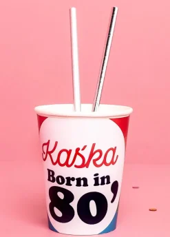 Kubeczki personalizowane I LOVE 80`s (8szt.)