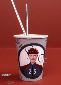 Kubeczki personalizowane na urodziny rowerzysty ROWEROWO (8szt.)