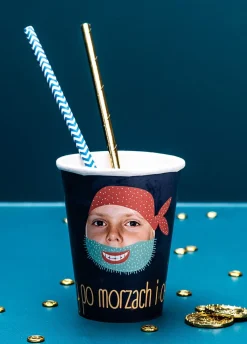 Kubeczki personalizowane PIRACKIE URODZINY (8szt.)