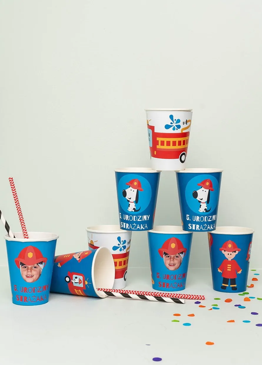 Kubeczki personalizowane STRAŻAK (8szt.)