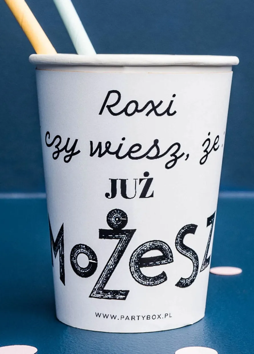 Kubeczki personalizowane 18 URODZINY Roxi (8szt.)