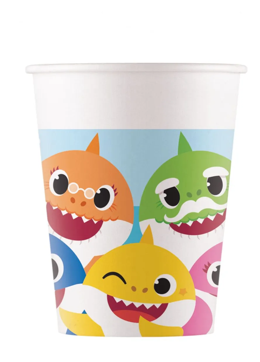 Kubeczki urodzinowe dla dzieci BABY SHARK (8szt.)