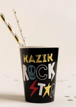 Kubeczki urodzinowe ROCKSTAR personalizowane (8szt.)