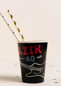 Kubeczki urodzinowe ROCKSTAR personalizowane (8szt.)