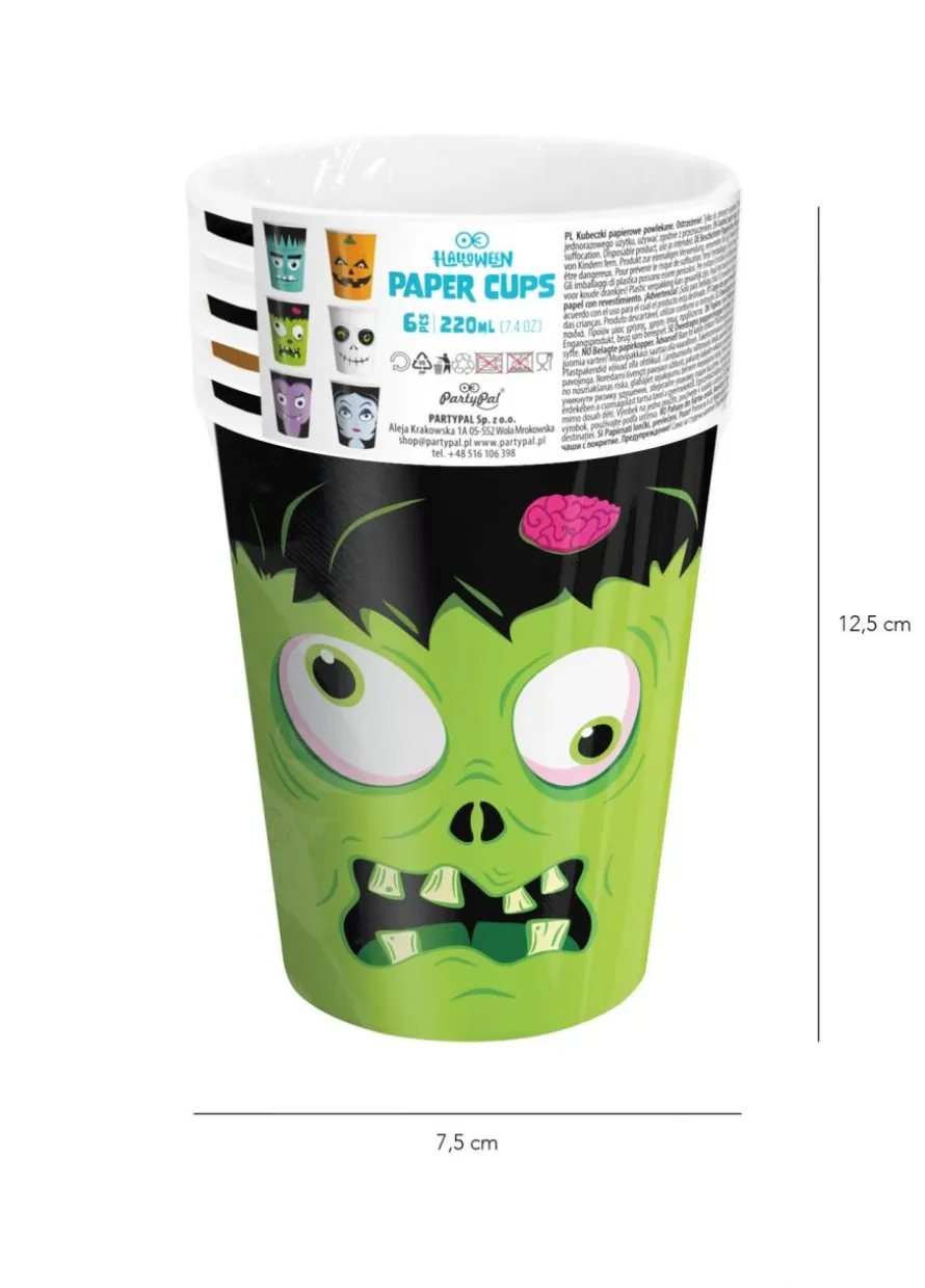 Kubki halloween MONSTERS (6szt.)