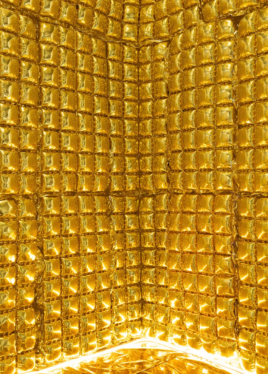Kurtyna złota dekoracja ścienna (72x143 cm)