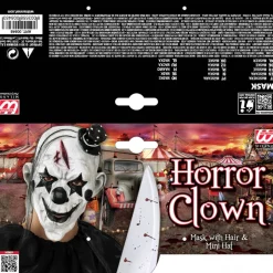 Maska klauna na Halloween ZABÓJCZY PIERROT