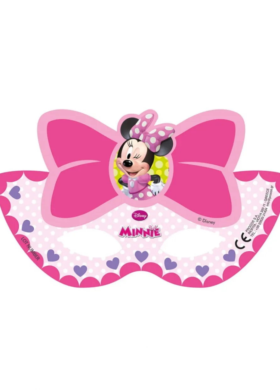 Maska MYSZKA MINNIE kokardka (6szt.)