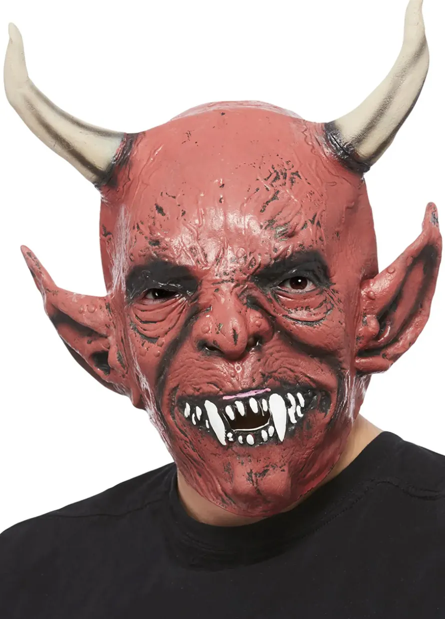 Maska na Halloween SZATAN diabeł z rogami