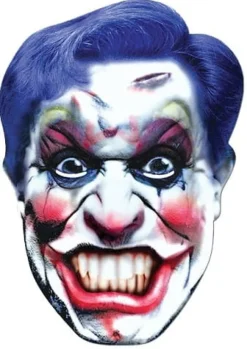 Maska tekturowa STRASZNY KLAUN maska na halloween