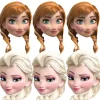 Maski dla dzieci na bal karnawałowy ANNA & ELSA (6szt.)