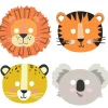 Maski zwierząt dla dzieci GET WILD urodziny safari (8szt.)