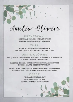 Menu na wesele WIANEK