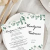 Menu weselne na stoły BOHO