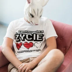 Śmieszna koszulka męska ZMARNOWAŁEM ŻYCIE