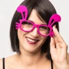 Śmieszne okulary KRÓLICZEK różowe okulary