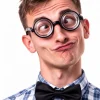 Śmieszne okulary NERD - denka od butelek