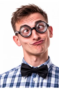 Śmieszne okulary NERD - denka od butelek