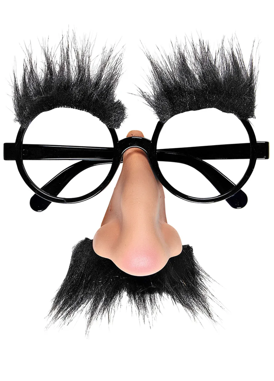 Śmieszne okulary z nosem i wąsami