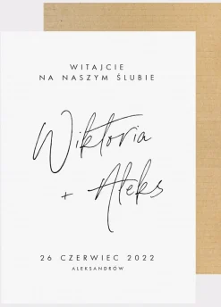 Minimalistyczna TABLICA POWITALNA NA ŚLUB