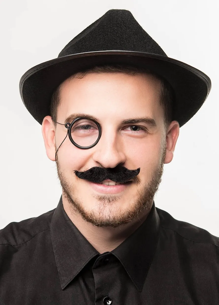 Monokl i sztuczne wąsy zestaw LATA 20.