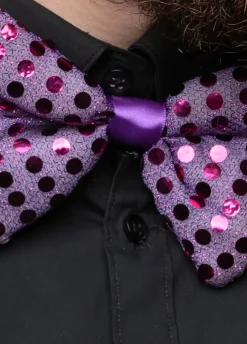 MUCHA CEKINOWA mucha led fioletowa