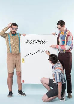Mucha satynowa na gumce niebieska