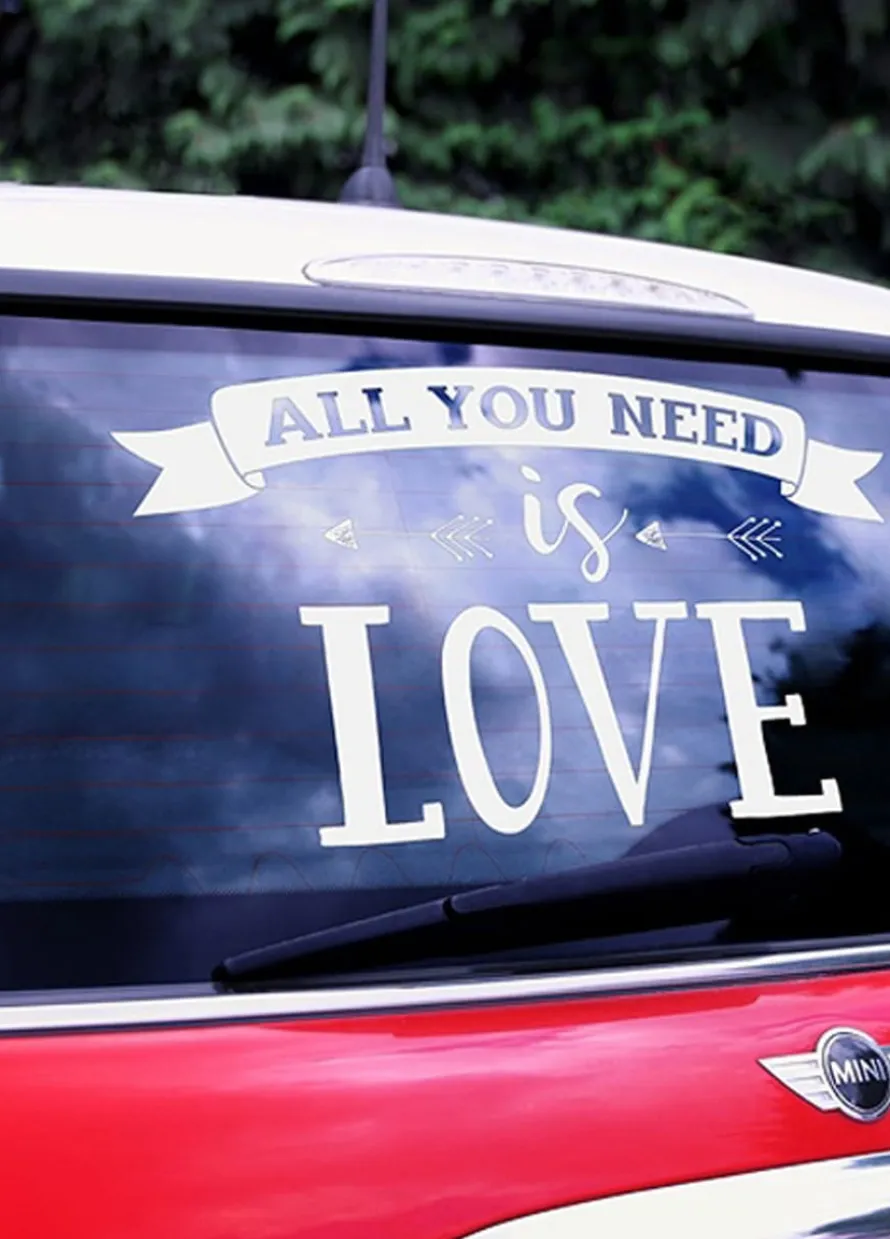 Naklejka na samochód ALL YOU NEED IS LOVE