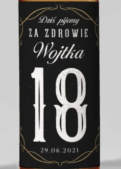 Naklejki na butelki 18 urodziny DLA CHŁOPAKA