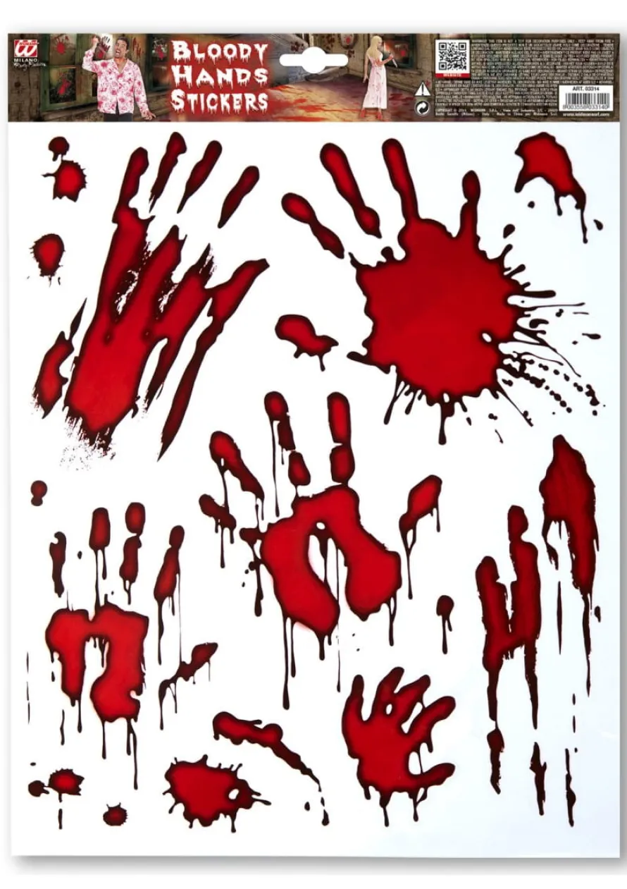 Naklejki na Halloween ZAKRWAWIONE DŁONIE