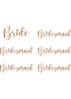 Naklejki na kieliszki BRIDE & BRIDESMAID