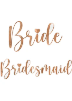 Naklejki na kieliszki BRIDE & BRIDESMAID