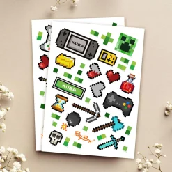 Naklejki z imieniem GAME ON prezent dla gracza