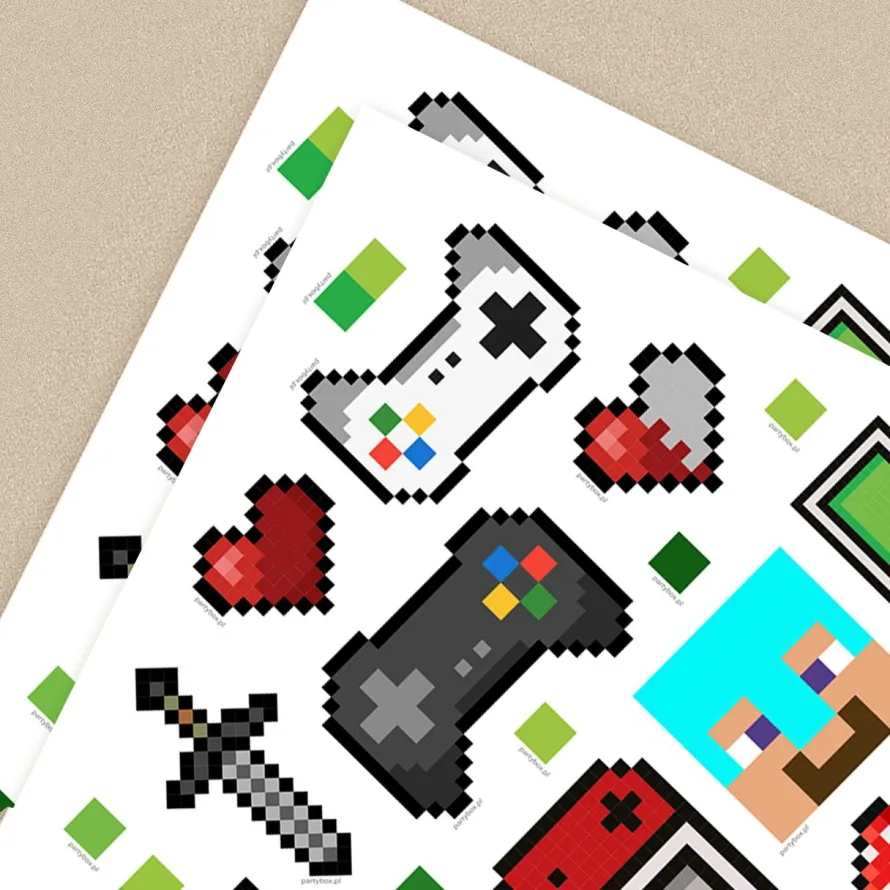 Naklejki z imieniem GAME ON prezent dla gracza