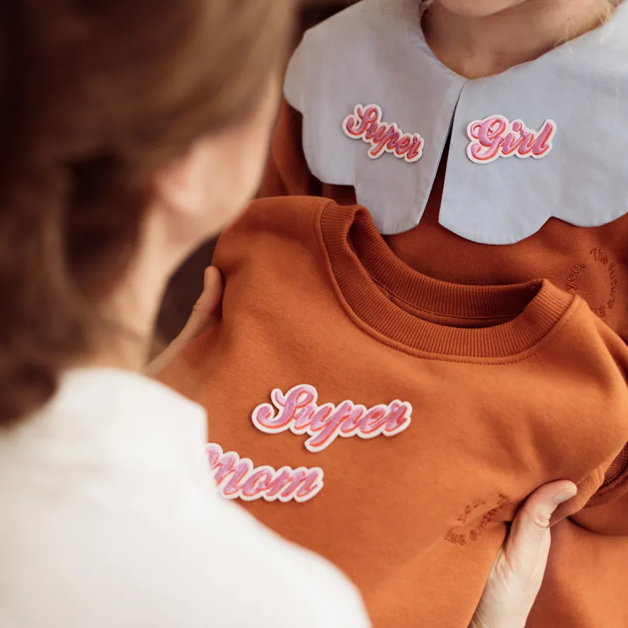 Naprasowanka na ubrania dla mamy i córki SUPER MOM