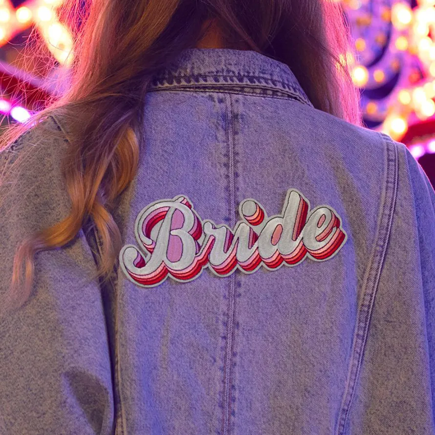 Naprasowanka na wieczór panieński BRIDE różowa