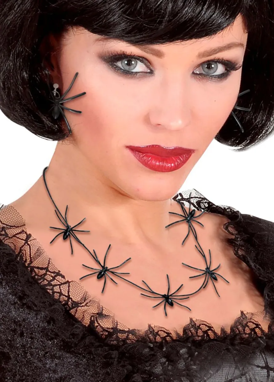 Naszyjnik na Halloween PAJĄKI dodatek do stroju czarownicy