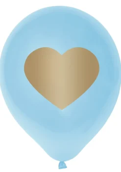 Niebieskie balony z sercem (5szt.)
