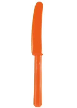 Noże plastikowe POMARAŃCZOWE (10szt.)