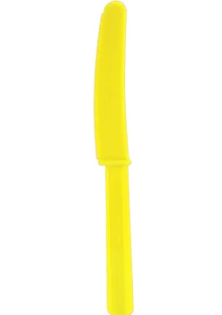 Noże plastikowe ŻÓŁTE (10szt.)