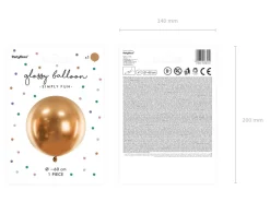Okrągły balon chromowany OLBRZYM złoty 60cm