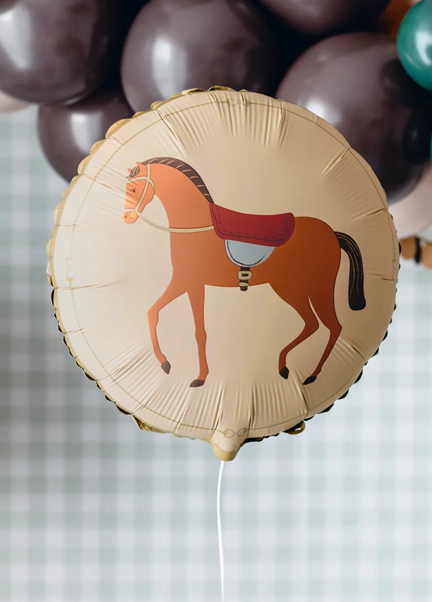 Okrągły balon foliowy KOŃ