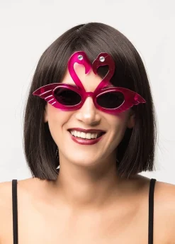 Okulary do fotobudki FLAMINGI różowe
