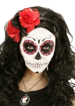 Opaska CZERWONE RÓŻE Dia de los Muertos