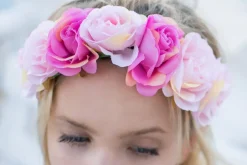 Opaska kwiatki BOHO wianek