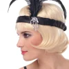Opaska lata 20 z piórem CHARLESTON elegancka ozdoba głowy