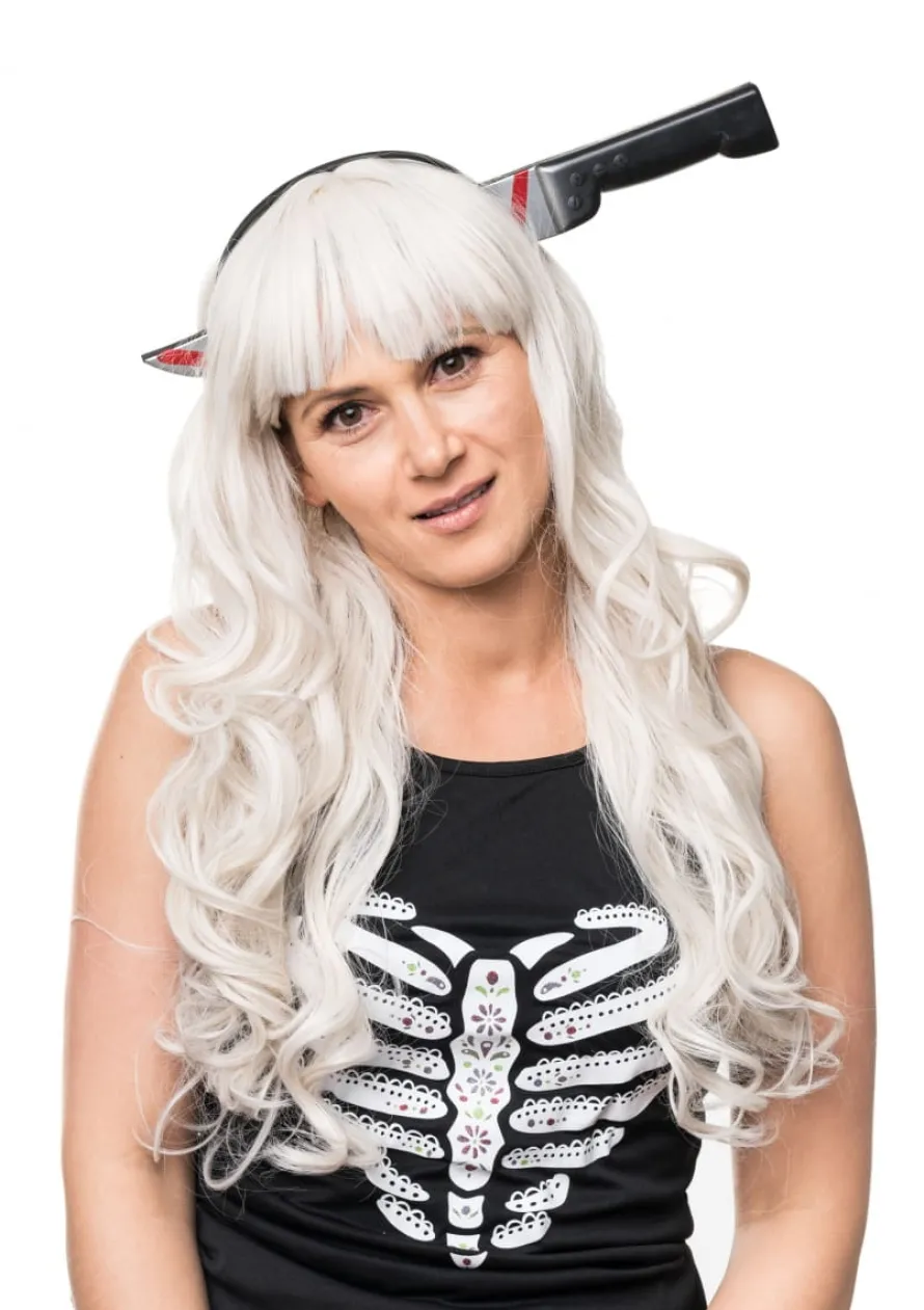 Opaska na Halloween NÓŻ W GŁOWIE