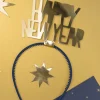 Opaska na sylwestra HAPPY NEW YEAR złota
